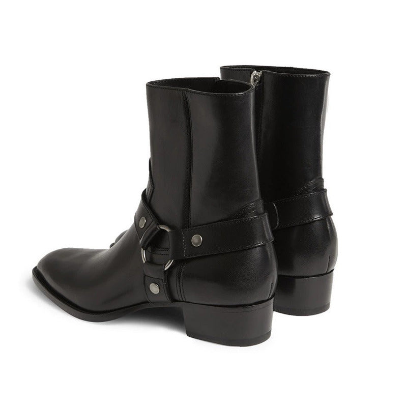 Flint Zip Boot — rear three-quarter view of the pair showing the side zip