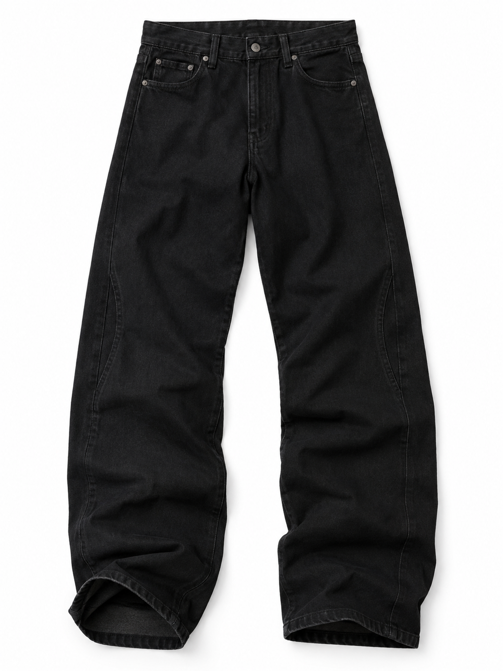 Meridian Bootcut black front flat lay