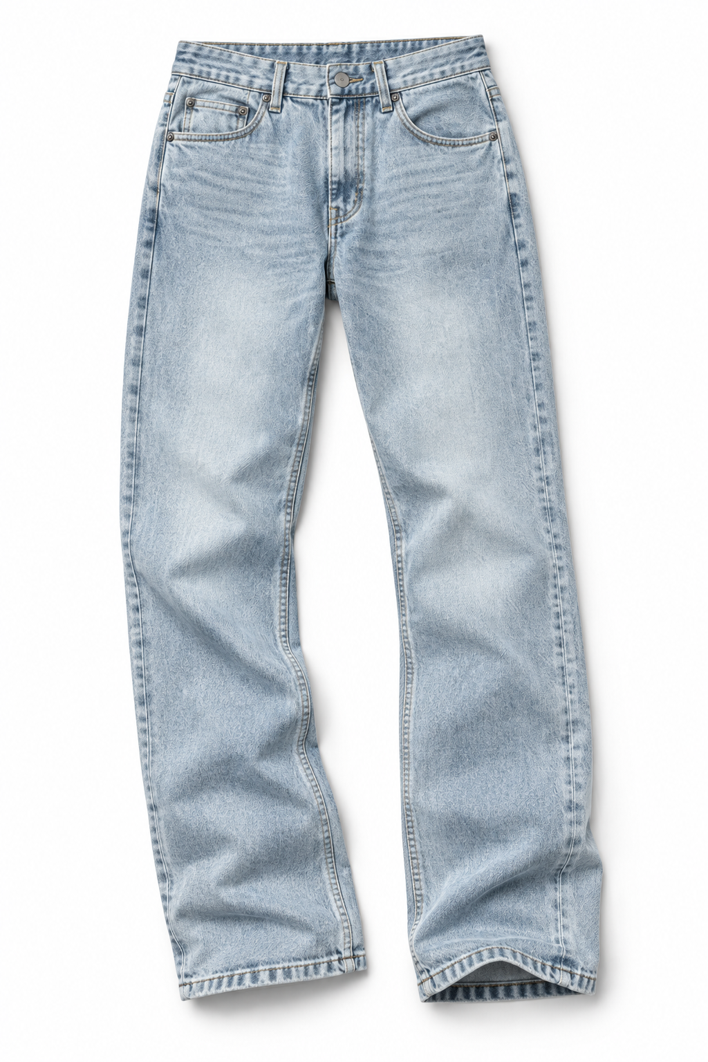 Meridian Bootcut pale blue front flat lay
