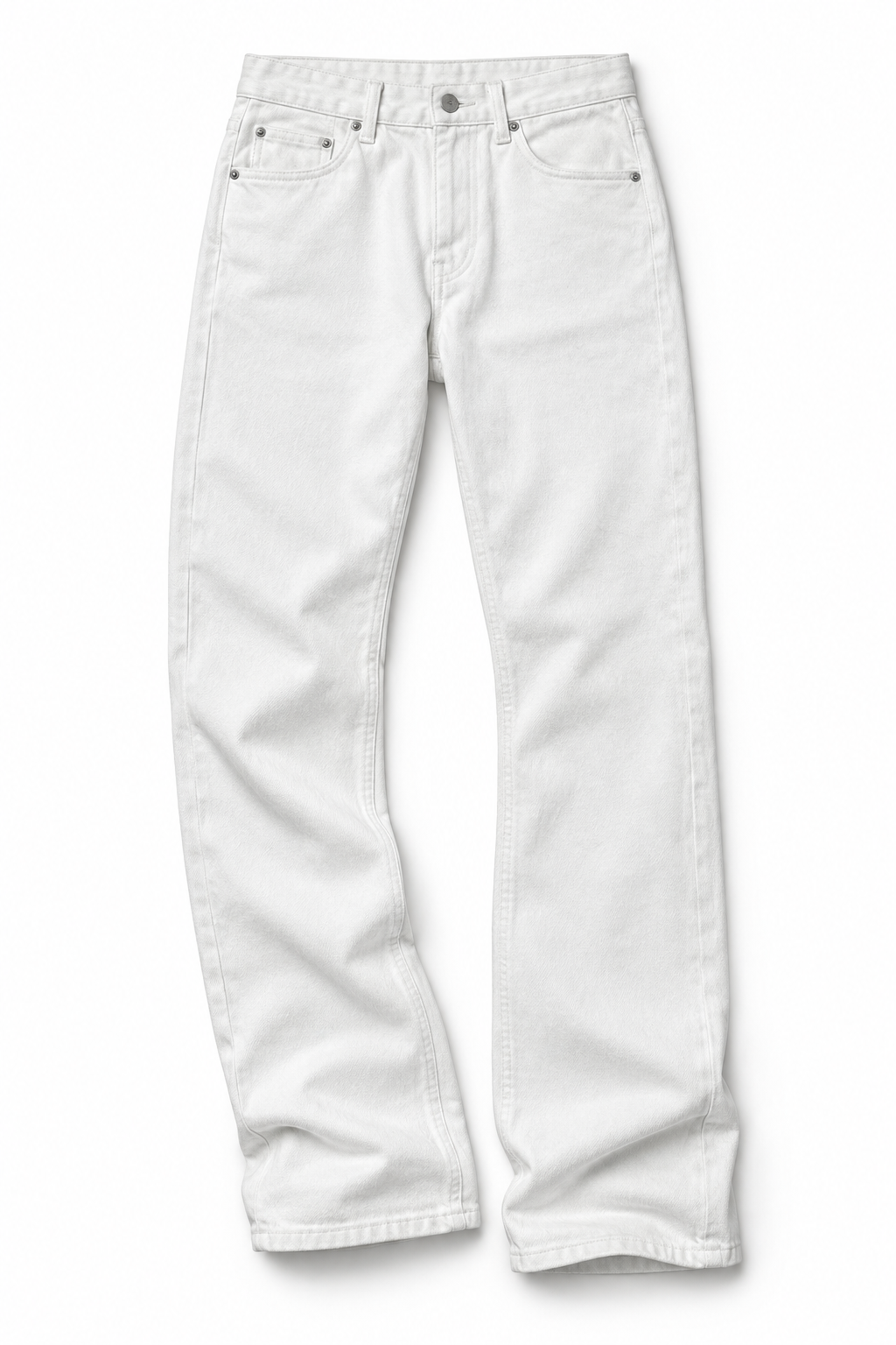 Meridian Bootcut white front flat lay