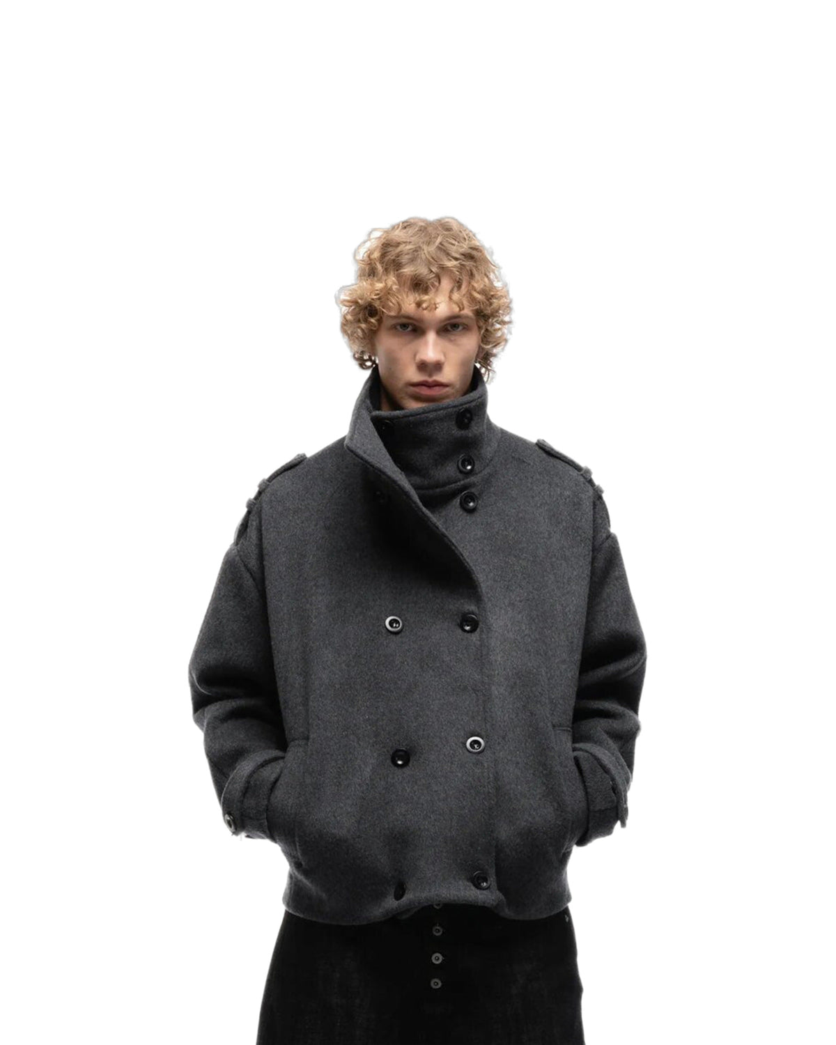 Shale Wool Peacoat — view 3
